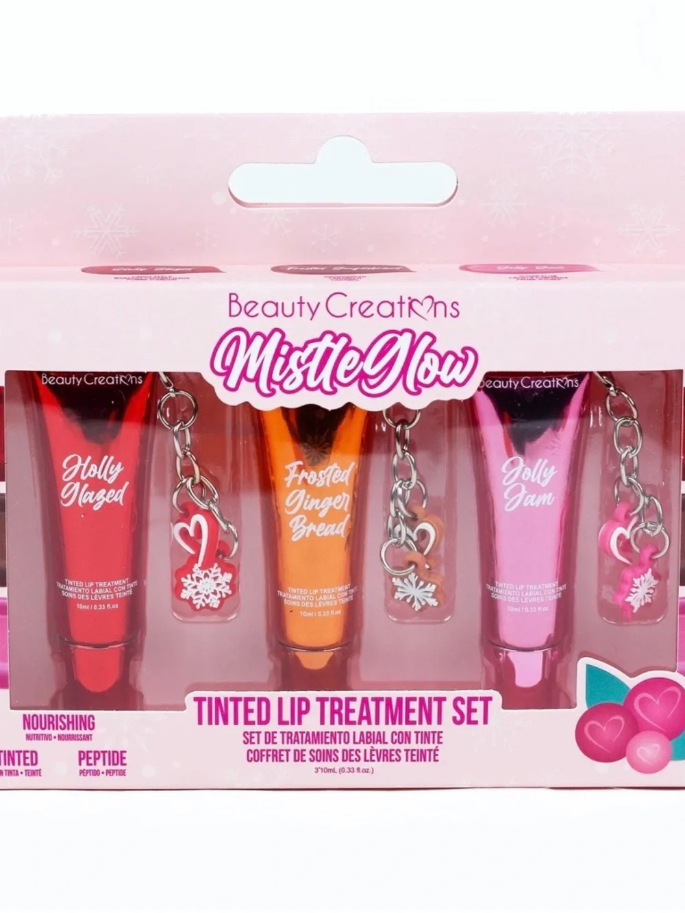 Beauty Creations MistleGlow Tinted Lip Treatment Set - Red/Orange/Pink